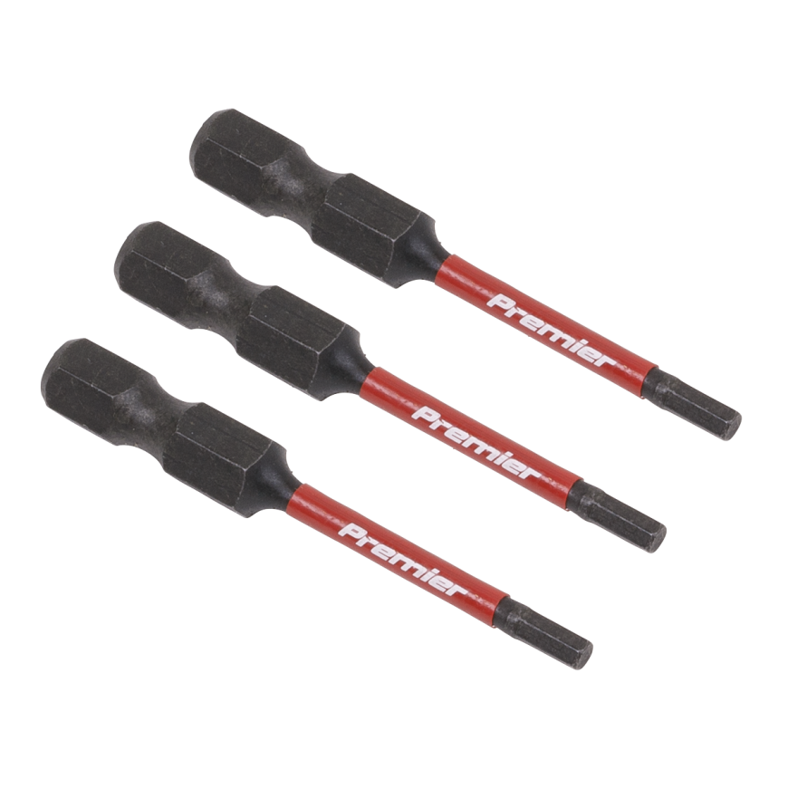 3pc 50mm Hex 2.5mm Impact Power Tool Bit Set