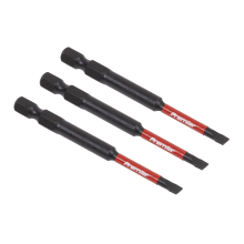 3pc 75mm Slotted 4.5mm Impact Power Tool Bit Set