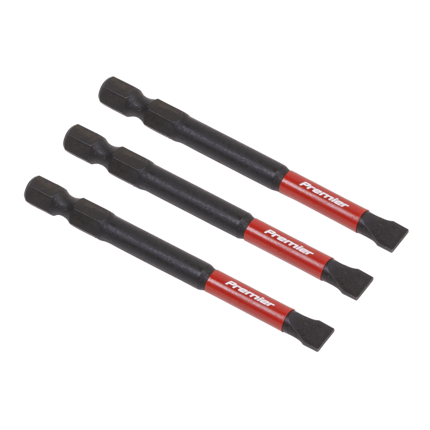 3pc 75mm Slotted 6.5mm Impact Power Tool Bit Set