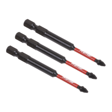 3pc 75mm Pozi #1 Impact Power Tool Bit Set