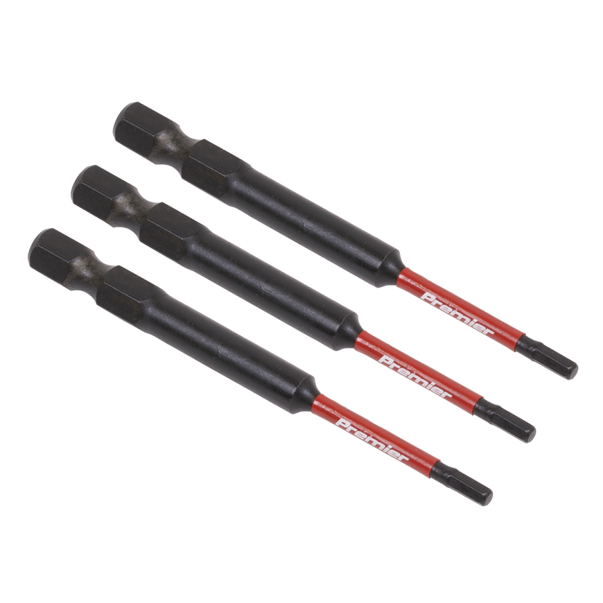 3pc 75mm Hex 2.5mm Impact Power Tool Bit Set