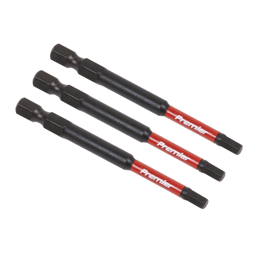 3pc 75mm Hex 4mm Impact Power Tool Bit Set