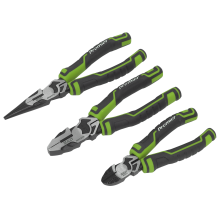 3pc High Leverage Pliers Set - Green