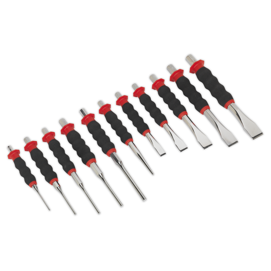 11pc Sheathed Punch & Chisel Set