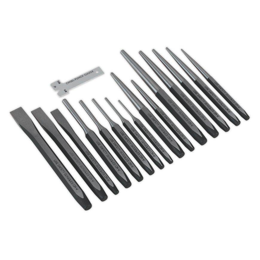 16pc Punch & Chisel Set