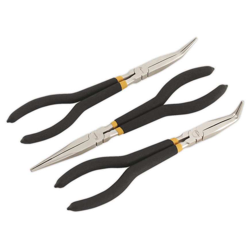 3pc 280mm Needle Nose Pliers Set - Ni-Fe Finish