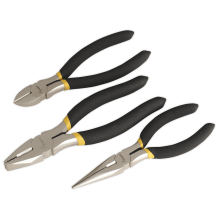 3pc Pliers Set Ni-Fe Finish