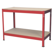 1.2m Steel Workbench with Wooden Top