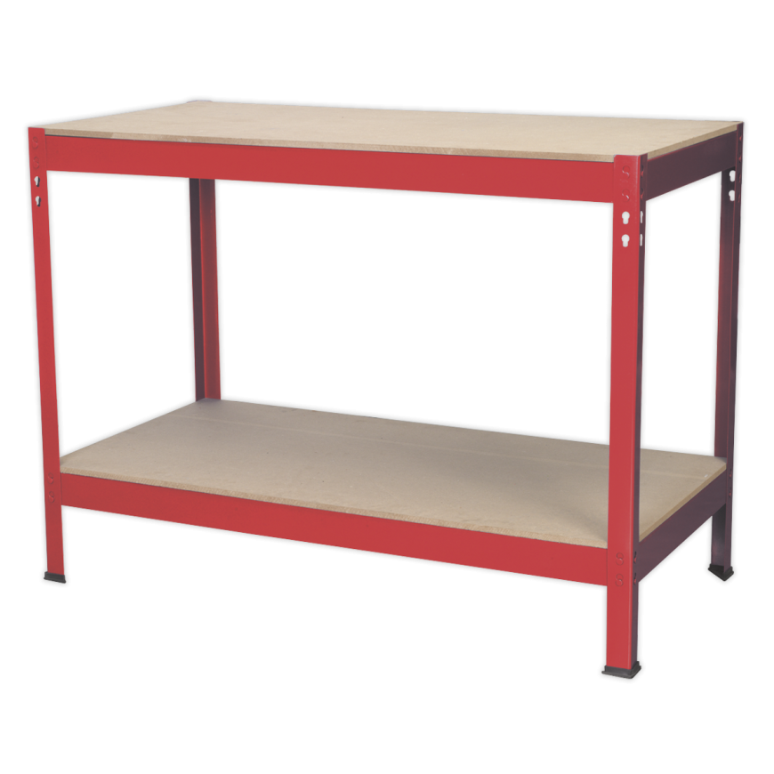 1.2m Steel Workbench with Wooden Top