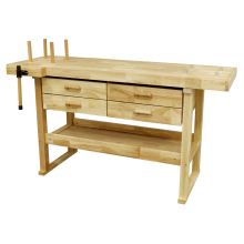 Woodworking Bench with 4 Drawers