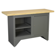 Heavy-Duty Workbench with Cupboard