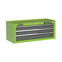 3 Drawer Mid-Box with Ball-Bearing Slides - Green/Grey