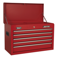 5 Drawer Topchest with Ball-Bearing Slides - Red