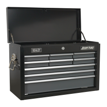 9 Drawer Topchest with Ball-Bearing Slides - Black/Grey