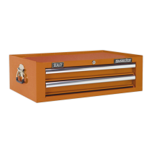 2 Drawer Mid-Box with Ball-Bearing Slides - Orange