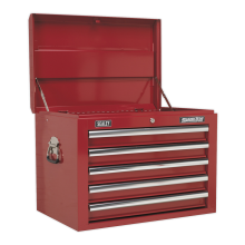 5 Drawer Topchest with Ball-Bearing Slides - Red