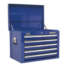 5 Drawer Topchest with Ball-Bearing Slides - Blue