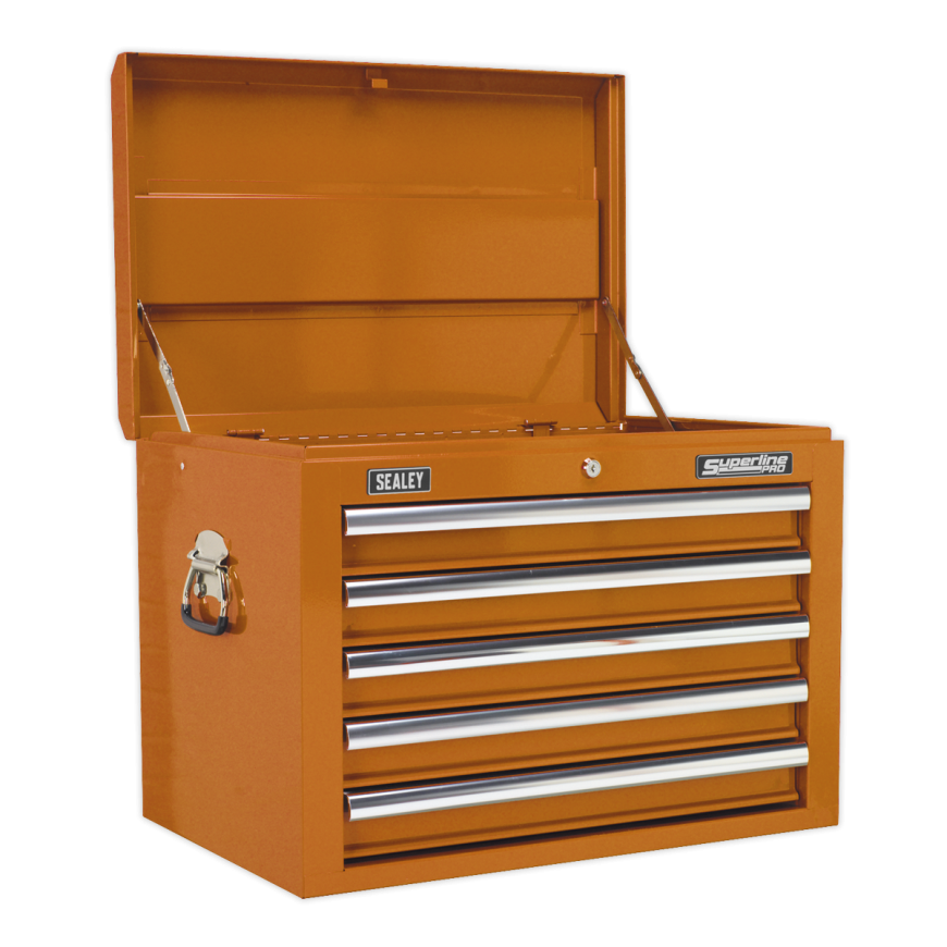 5 Drawer Topchest with Ball-Bearing Slides - Orange