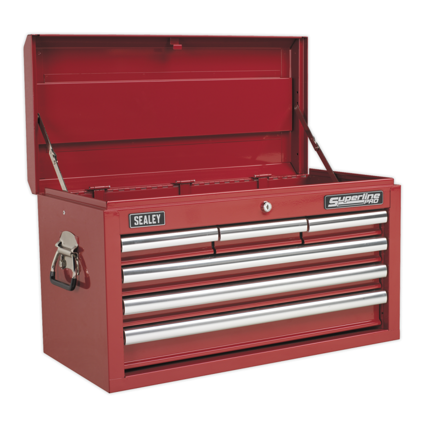 6 Drawer Topchest with Ball-Bearing Slides - Red