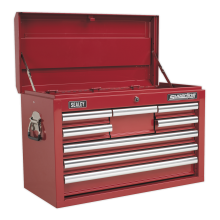 8 Drawer Topchest with Ball-Bearing Slides - Red