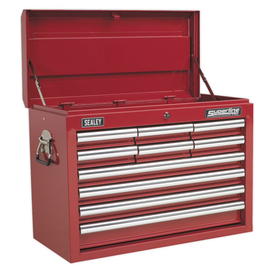 10 Drawer Topchest with Ball-Bearing Slides - Red