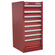 8 Drawer Hang-On Chest with Ball-Bearing Slides - Red