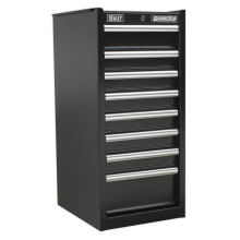 8 Drawer Hang-On Chest with Ball-Bearing Slides - Black