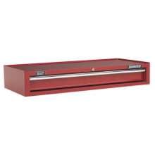 1 Drawer Mid-Box with Ball-Bearing Slides - Red