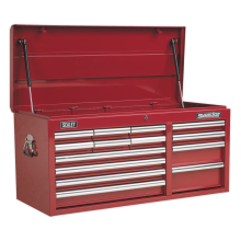 14 Drawer Topchest with Ball-Bearing Slides - Red