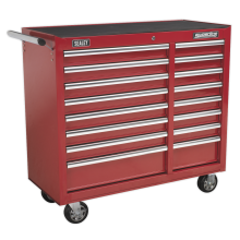 16 Drawer Rollcab with Ball-Bearing Slides - Red