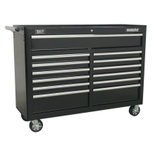 13 Drawer Rollcab with Ball-Bearing Slides - Black