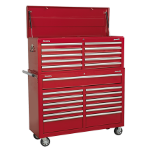 Tool Chest Combination 23 Drawer with Ball-Bearing Slides - Red