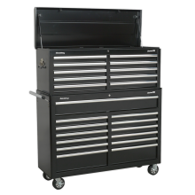 Tool Chest Combination 23 Drawer with Ball-Bearing Slides - Black