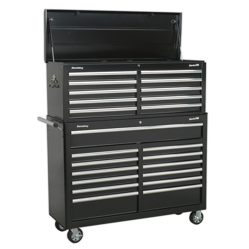 Tool Chest Combination 23 Drawer with Ball-Bearing Slides - Black