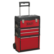 3 Compartment Mobile Steel/Composite Toolbox