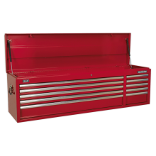 10 Drawer Topchest with Ball-Bearing Slides - Red