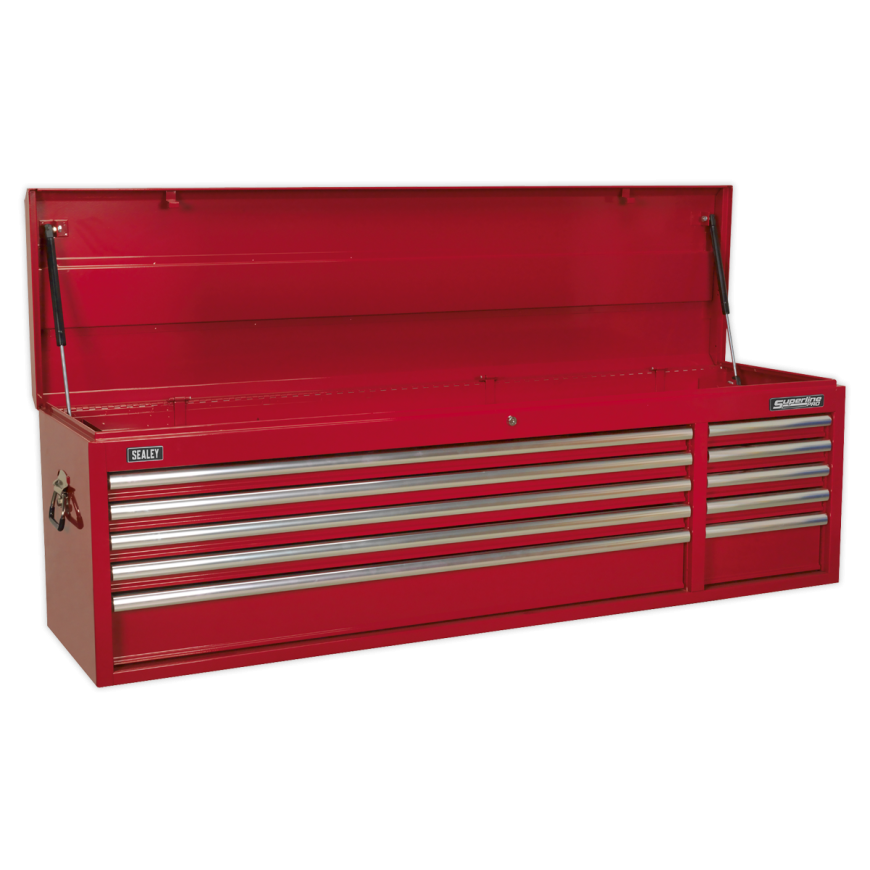 10 Drawer Topchest with Ball-Bearing Slides - Red