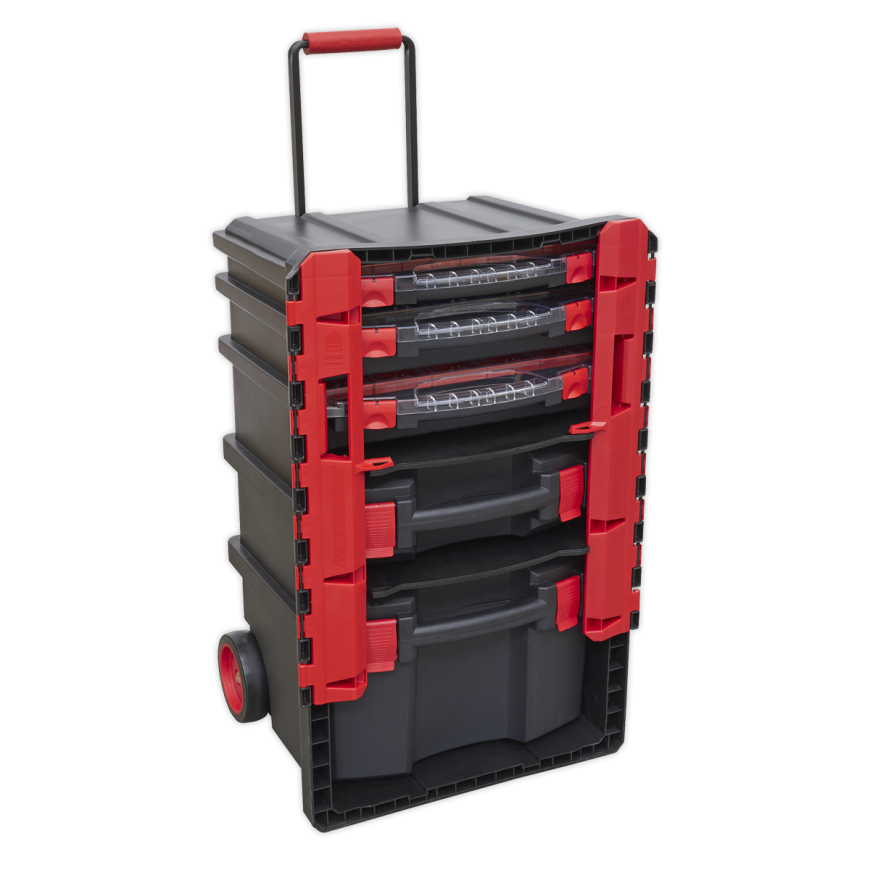 Professional Mobile Toolbox with 5 Removable Storage Cases