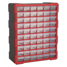 60 Drawer Cabinet Box - Red/Black