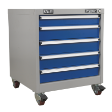 5 Drawer Mobile Industrial Cabinet