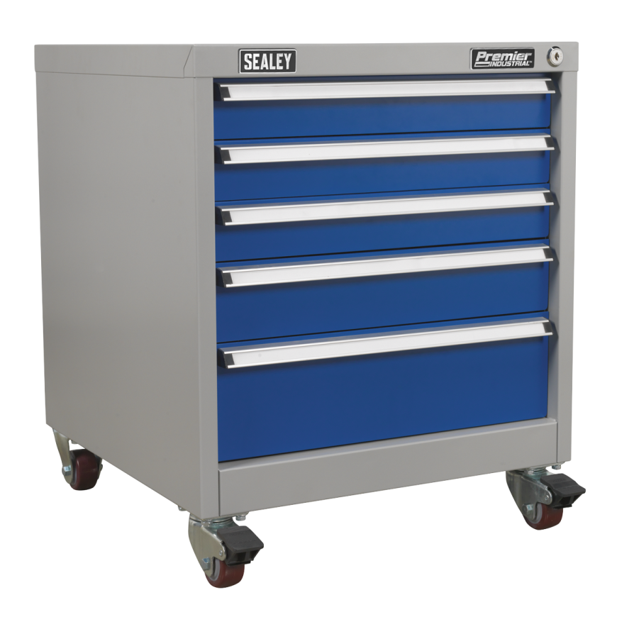 5 Drawer Mobile Industrial Cabinet