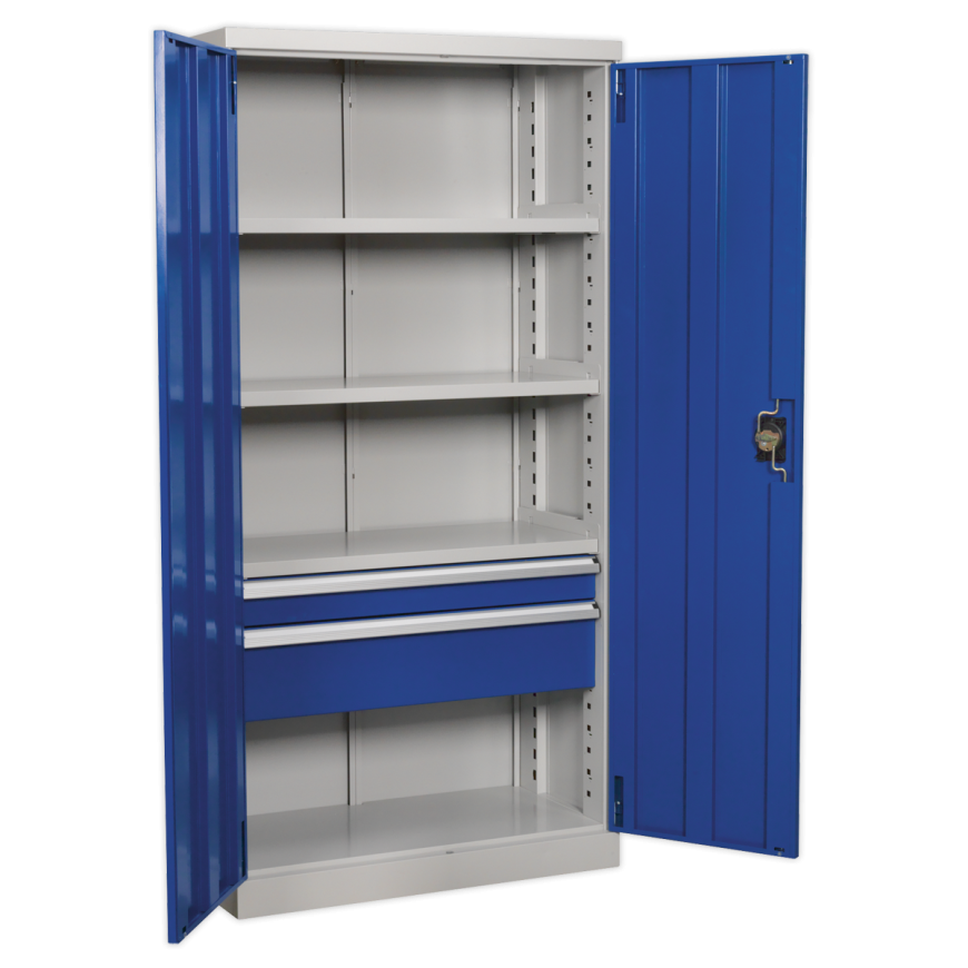 1800mm 2 Drawer 3 Shelf Industrial Cabinet