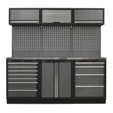 Superline PRO® 2m Storage System - Stainless Worktop