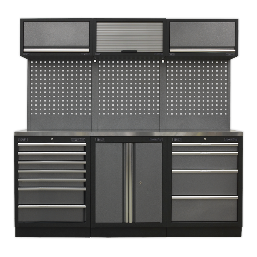 Superline PRO® 2m Storage System - Stainless Worktop