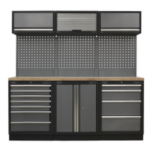 Superline PRO® 2.0m Storage System - Wood Worktop