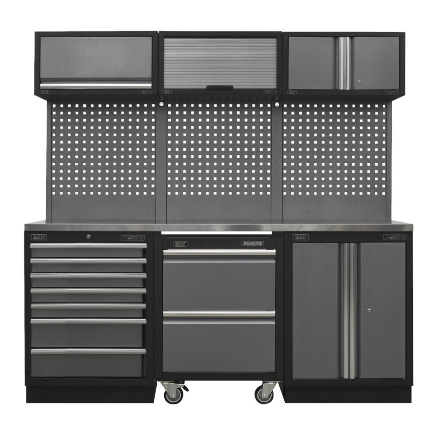 Superline PRO® 2.04m Storage System - Stainless Steel Worktop