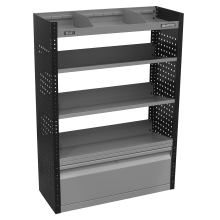 Modular Slanted Shelf Van Storage System