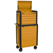 11 Drawer Push-To-Open Topchest & Rollcab Combination - Orange