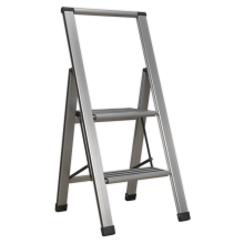 2-Step Trade Aluminium Professional Folding Step Ladder 150kg Capacity