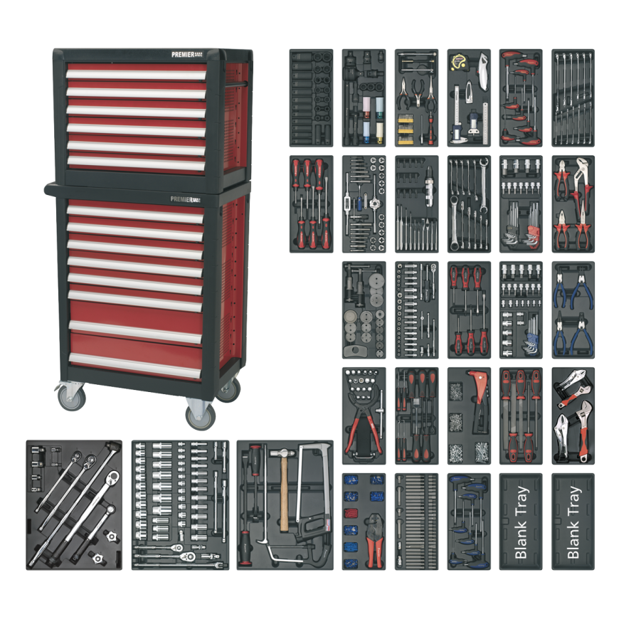 14 Drawer Tool Chest Combination with 1233pc Tool Kit